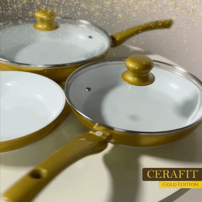 Juego de Sartenes Cerafit Gold