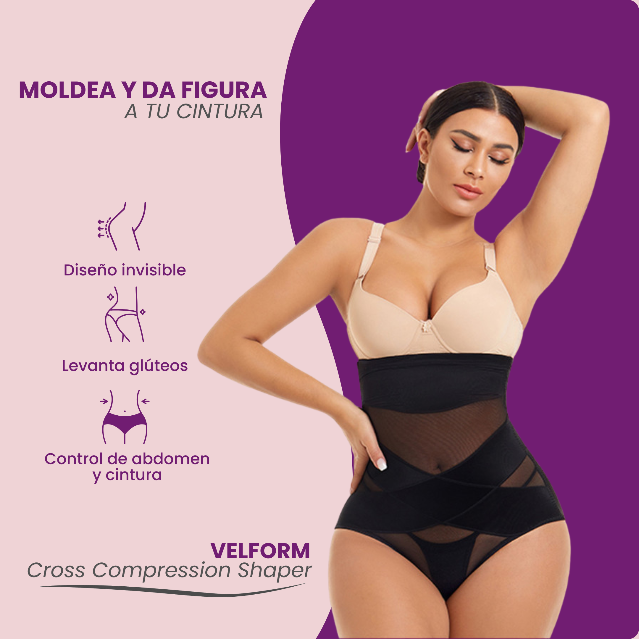 Faja de Compresión Velform Cross Compression Shaper